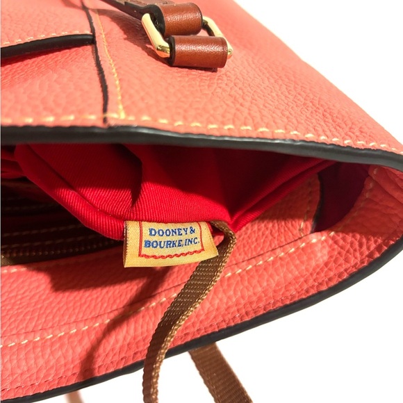 Dooney & Bourke coral  and Brown Shoulder Bag with Leather Straps - Picture 12 of 14